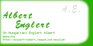 albert englert business card